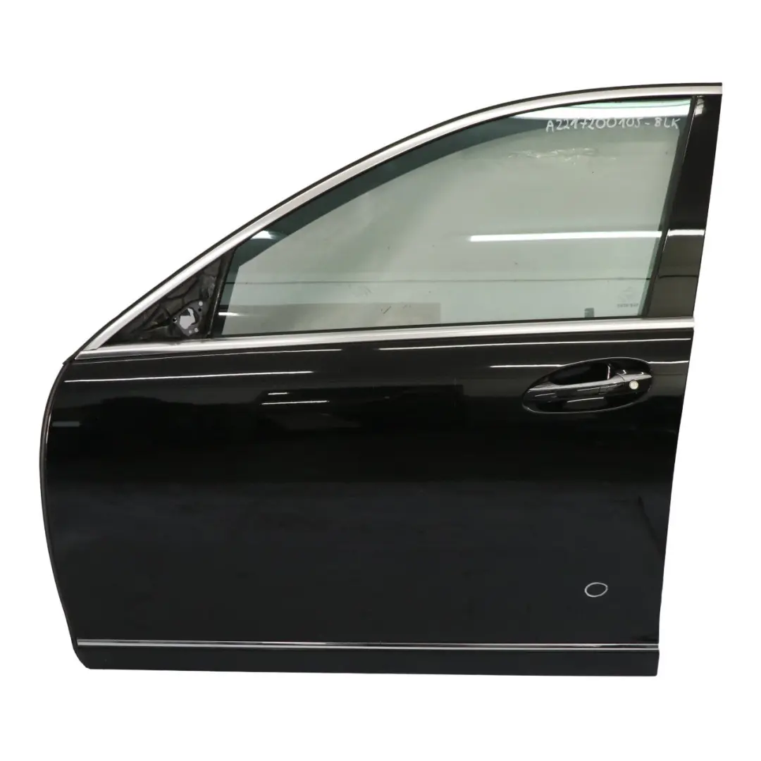 Door Front Left N/S Black Painted Door Covering S-Class to Mercedes W221 with Part number A2217200105 Mercedes W221 Door Front Left N/S Black Painted Door Covering S-Class - SKU A2217200105-BLK - Part number A2217200105