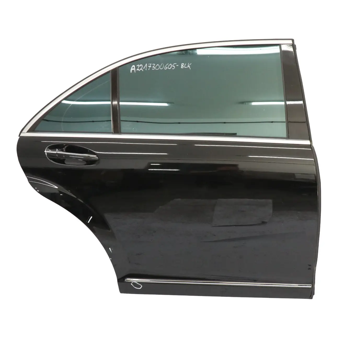 Mercedes W221 Porta posteriore destra lunga Rivestimento porta nero verniciato