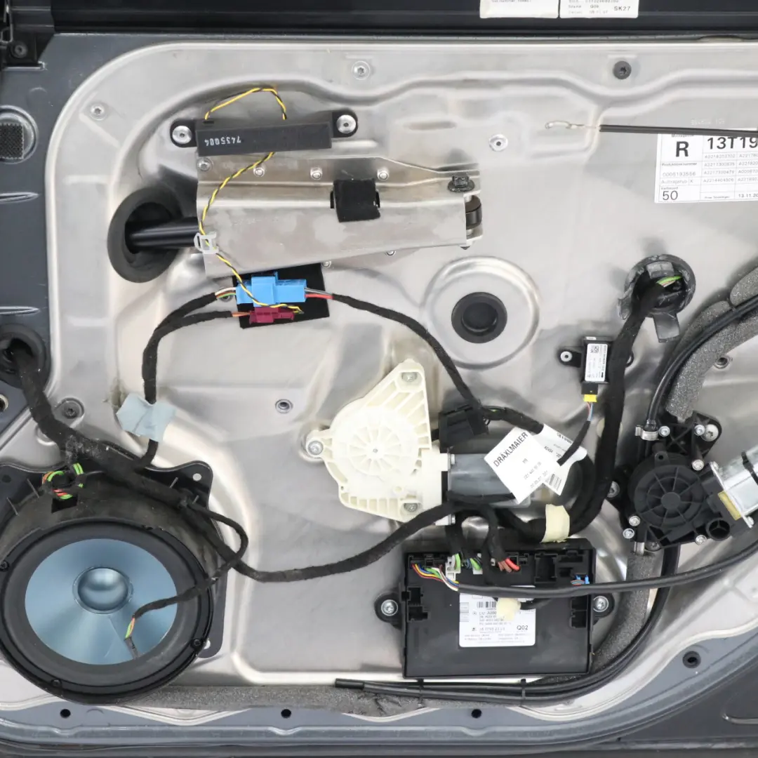 Mercedes W221 Long Rear Right Door O/S Door Covering Black Painted S-Class - SKU A2217300605-BLK - Part number A2217300605