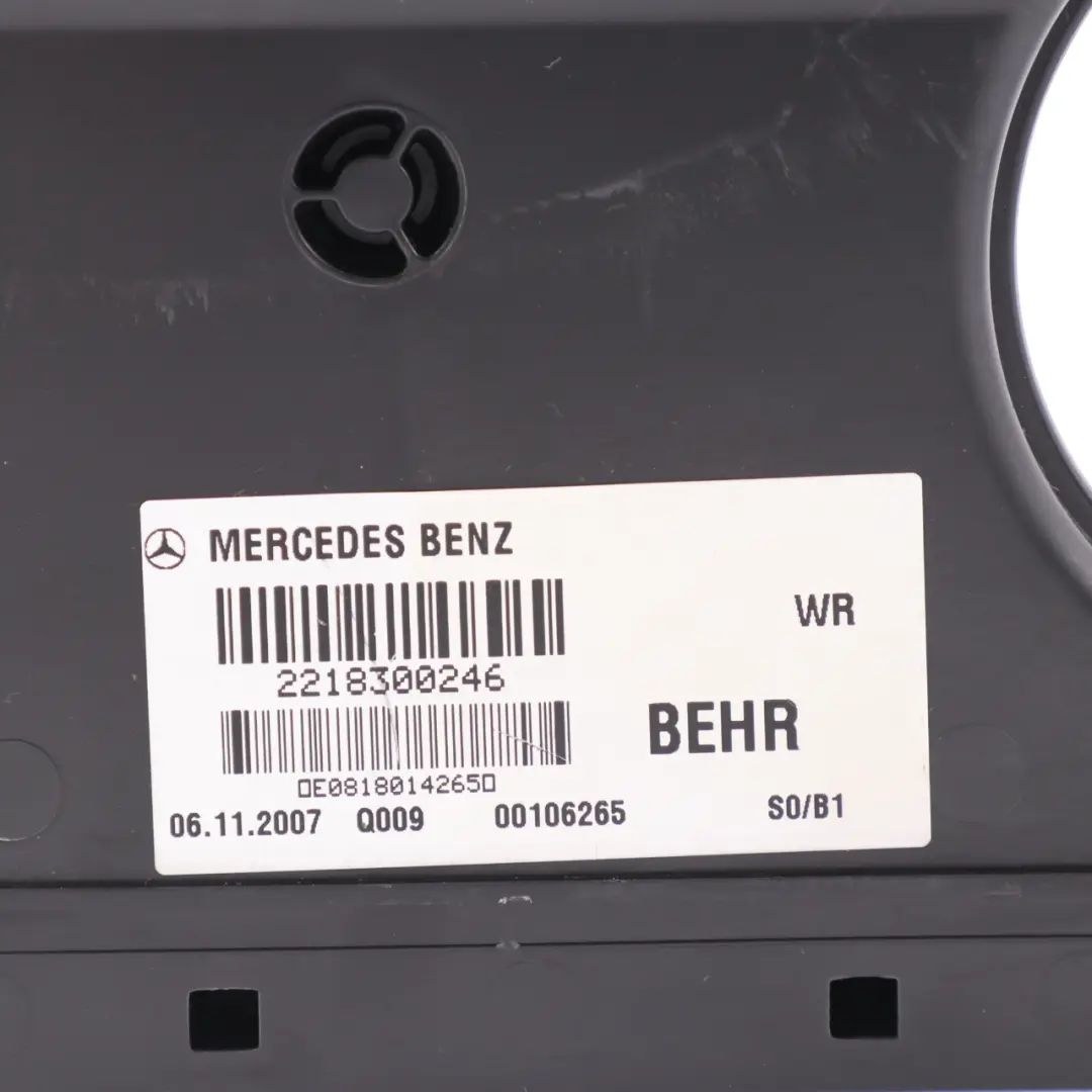 Mercedes W221 Air Vent Duct Channel Bottom Front Right O/S - SKU A2218300246 - Part number A2218300246