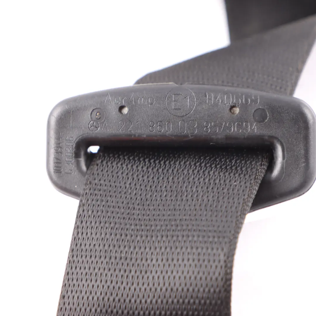 Belt Rear Left N/S Seatbelt Black A2218600585 to Mercedes W221 Seat with Part number A2218600385 Mercedes W221 Seat Belt Rear Left N/S Seatbelt Black A2218600585 - SKU A2218600385 - Part number A2218600385