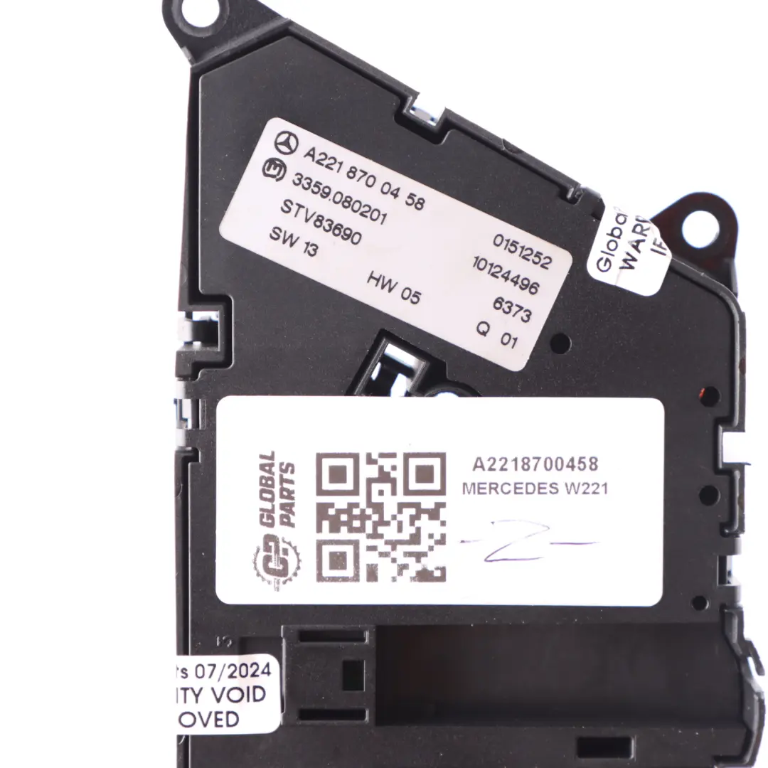 Mercedes W221 Panel Sterowania Fotelem Lewy Przód - SKU A2218700458 - Numer Części A2218700458