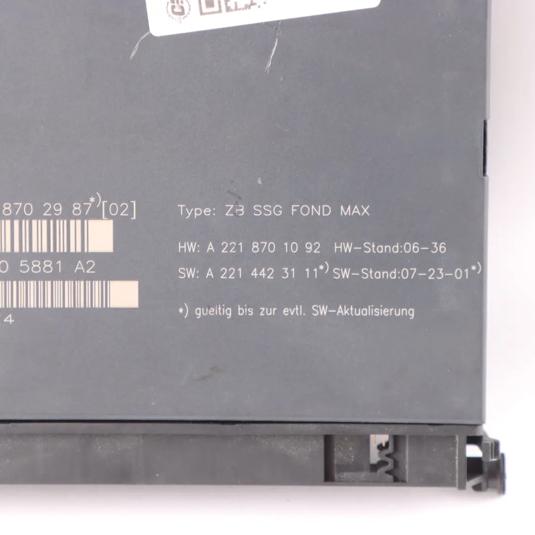 Seat Module Mercedes W211 Rear Seat Control Unit Module - SKU A2218702987 - Part number A2218702987