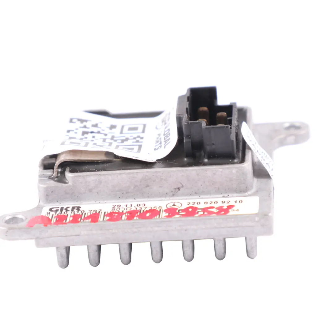 Gebläsemotor Heizlüfter Widerstand Regler für Mercedes W221 mit Teilenummer A2218703858 Mercedes W221 Gebläsemotor Heizlüfter Widerstand Regler - SKU A2218703858 - Teilenummer A2218703858