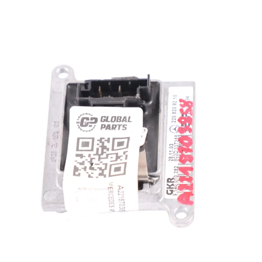 Mercedes W221 Blower Motor Heater Fan Resistor Regulator - SKU A2218703858 - Part number A2218703858