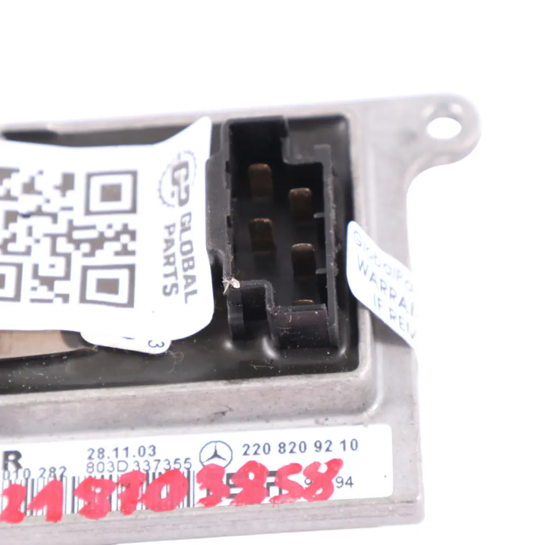 Mercedes W221 Blower Motor Heater Fan Resistor Regulator - SKU A2218703858 - Part number A2218703858
