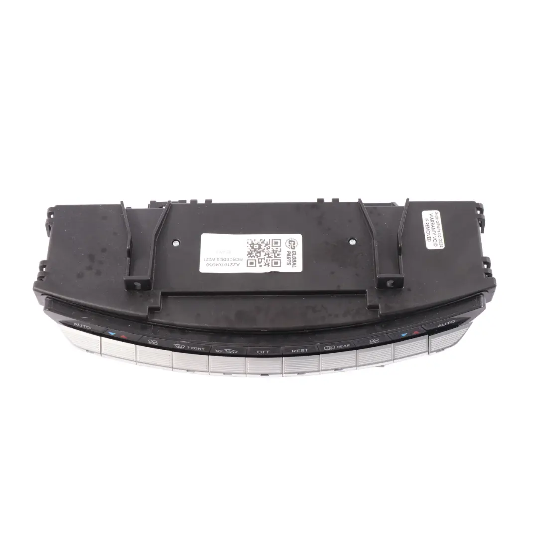 Mercedes W221 Air Conditioning A/C Dashboard Heating Control Panel - SKU A2218704958 - Part number A2218704958