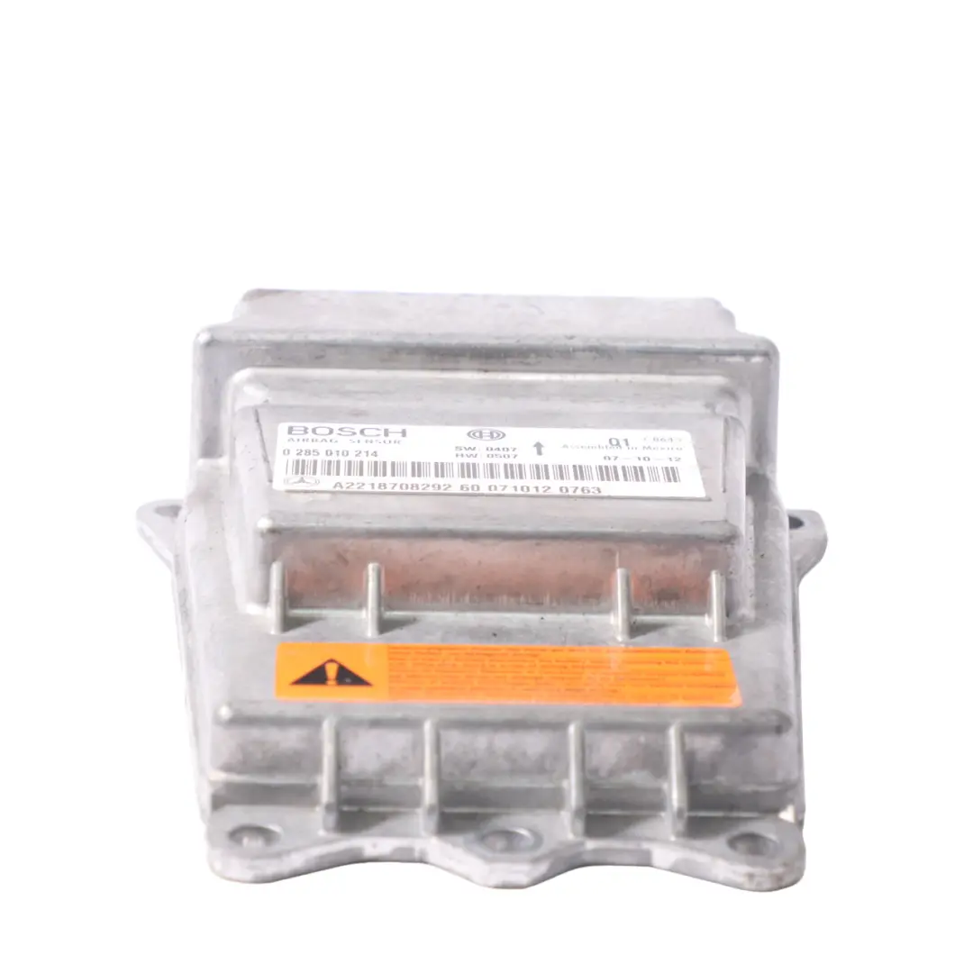 Safety Module Air Bag SRS Control Unit ECU to Mercedes W221 with Part number A2218708292 Mercedes W221 Safety Module Air Bag SRS Control Unit ECU - SKU A2218708292 - Part number A2218708292