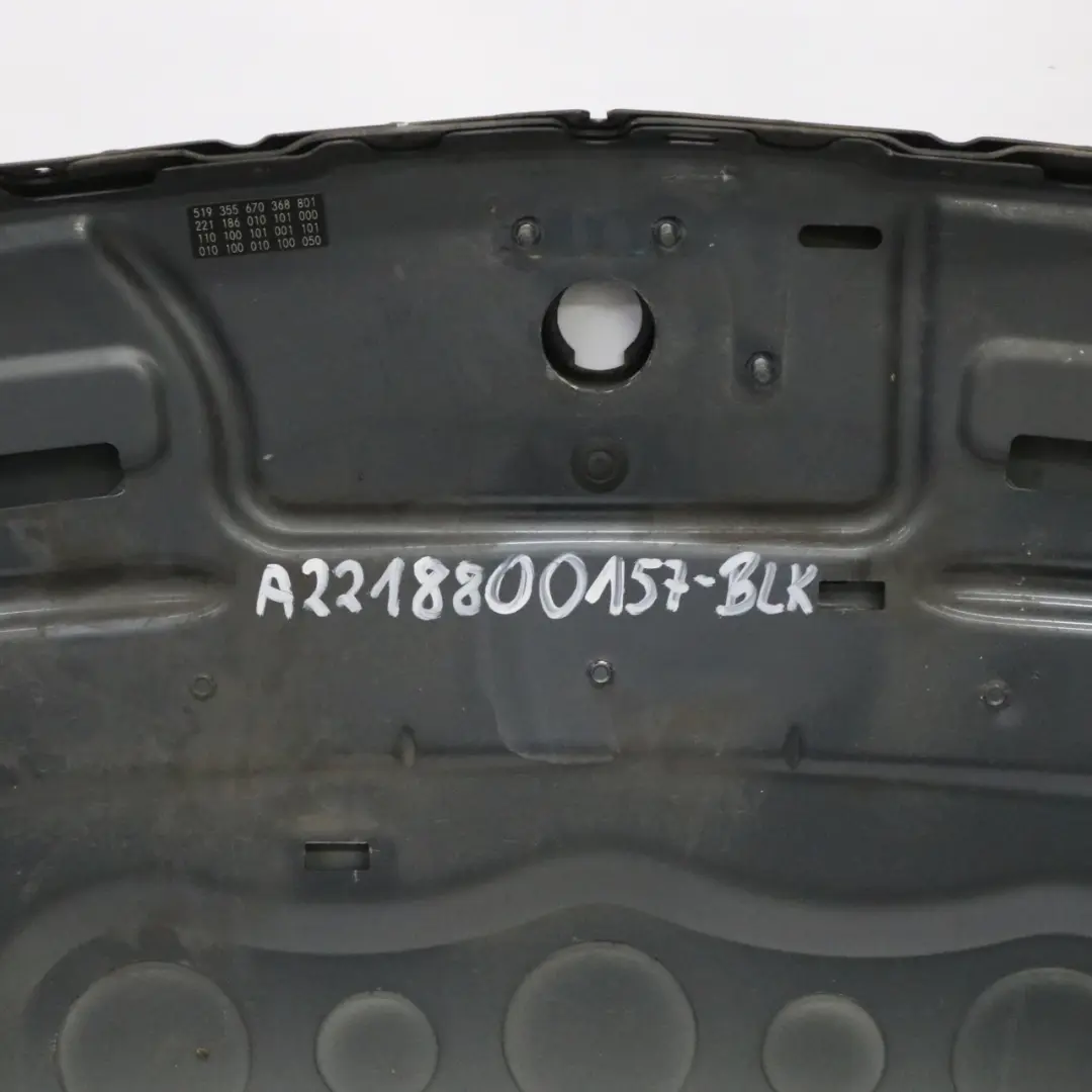 Hood Bonnet Trim Panel S-Class to Mercedes W221 with Part number A2218800157 Mercedes W221 Hood Bonnet Trim Panel S-Class - SKU A2218800157-BLK - Part number A2218800157