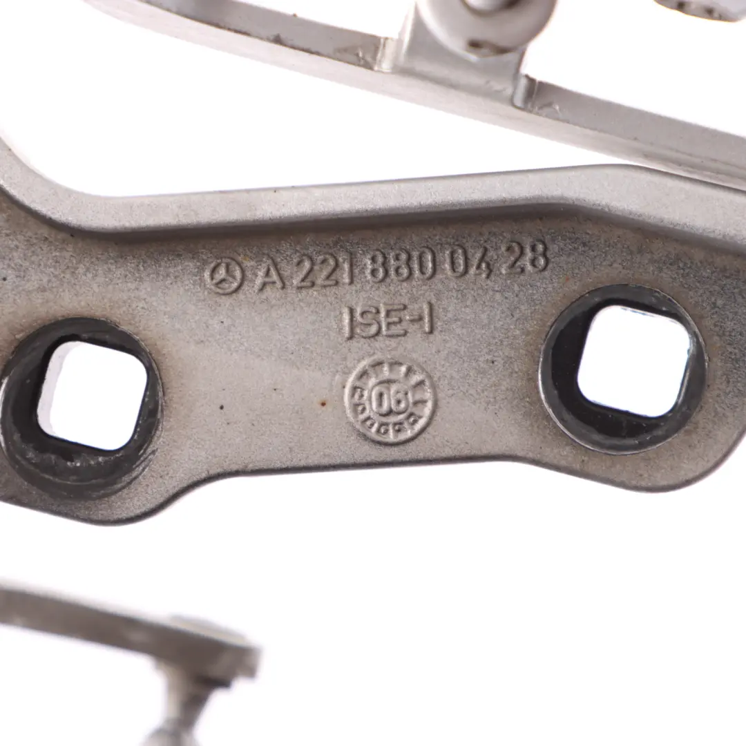 Hood Bonnet Right O/S Hinge Iridium Silver Metallic - 775 to Mercedes W221 with Part number A2218800428 Mercedes W221 Hood Bonnet Right O/S Hinge Iridium Silver Metallic - 775 - SKU A2218800428-IRS - Part number A2218800428
