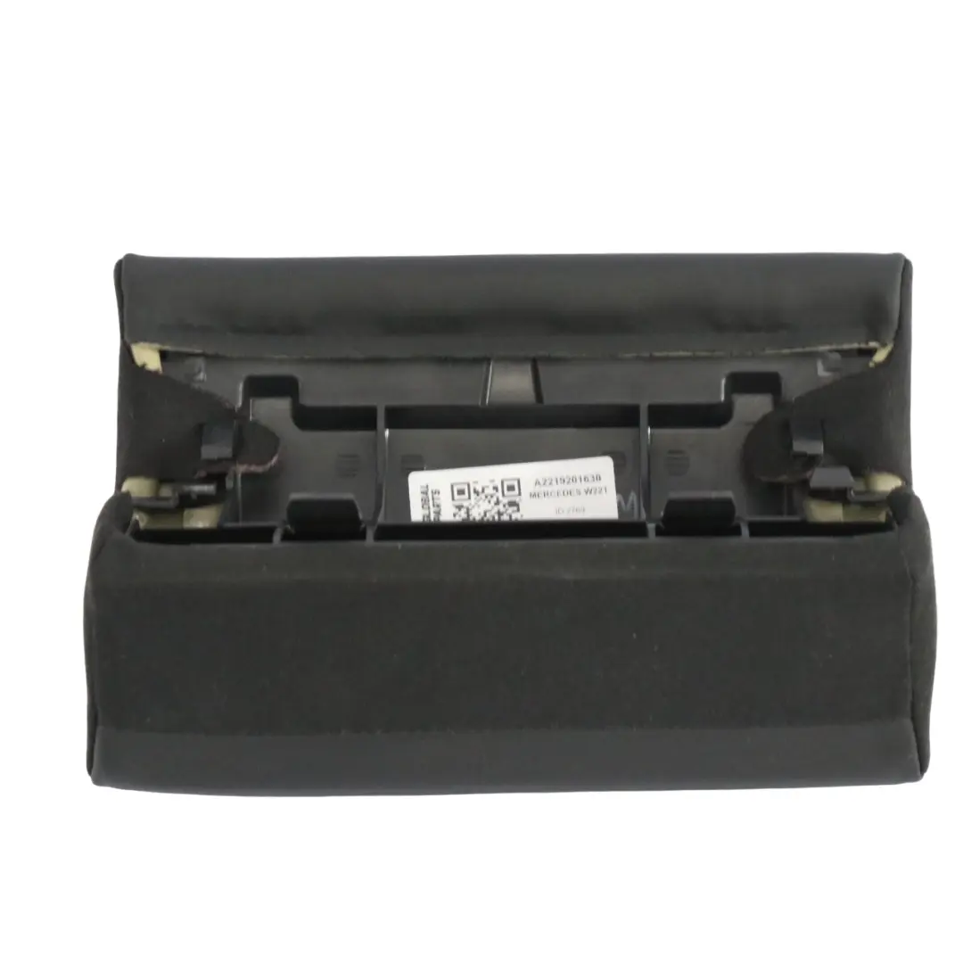  Apoyabrazos central asiento trasero Mercedes W221 cuero negro - SKU A2219201630 - Número de pieza A2219201630
