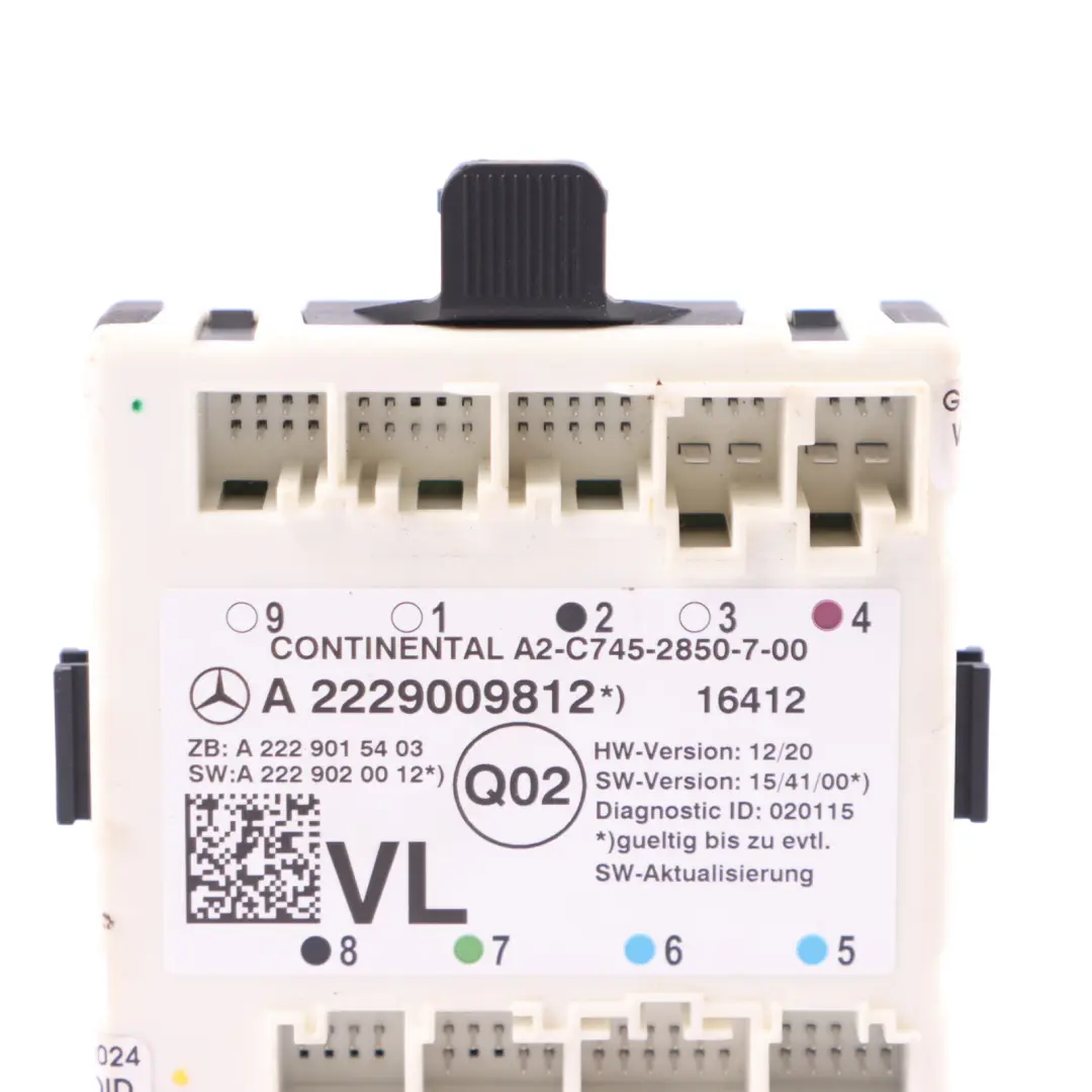 Door Module Mercedes A205 X253 C217 Front Door Left N/S Control Unit to with Part number A2229009812 Door Module Mercedes A205 X253 C217 Front Door Left N/S Control Unit - SKU A2229009812 - Part number A2229009812