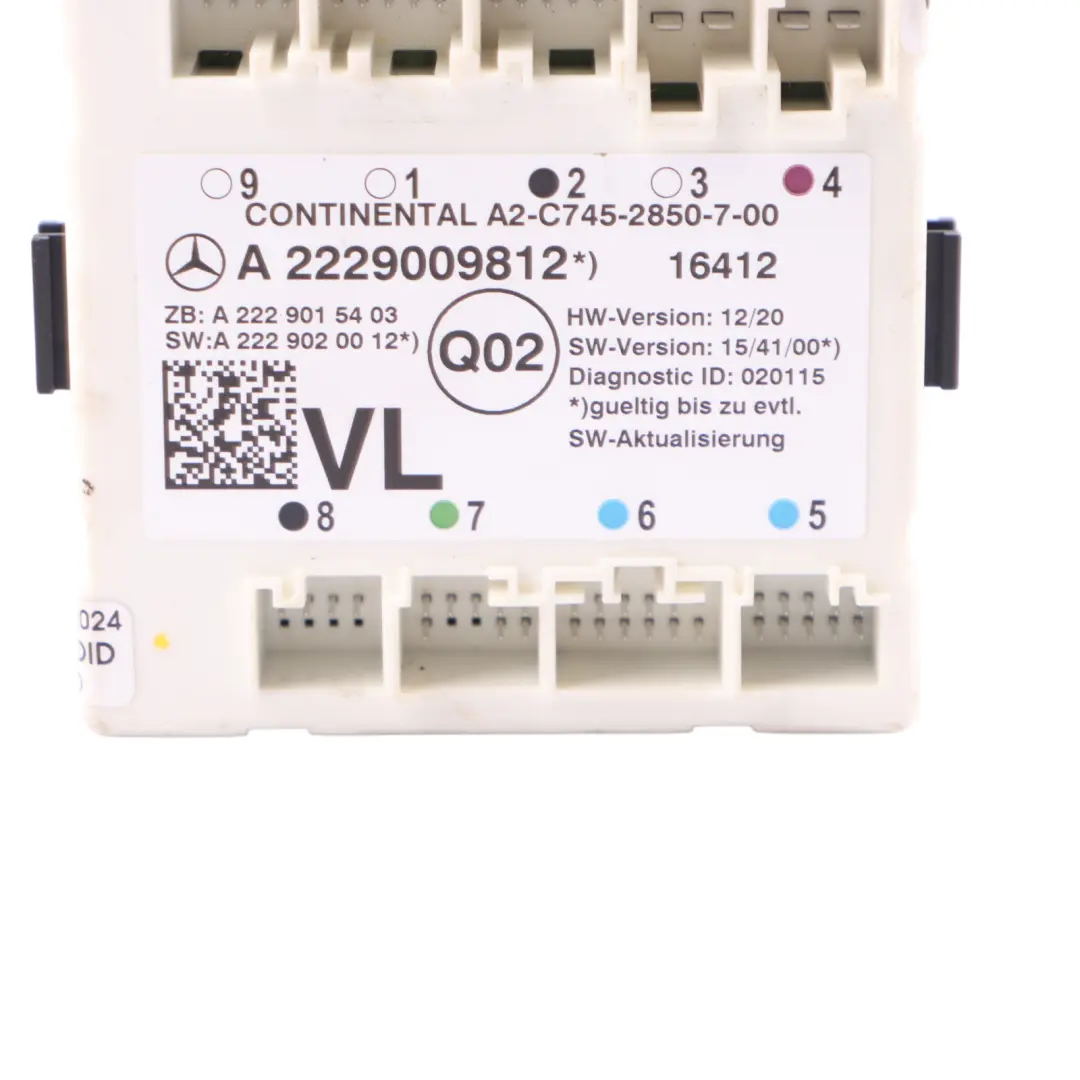 Modulo porta Mercedes A205 X253 C217 anteriore sinistra controllo per con numero di parte A2229009812 Modulo porta Mercedes A205 X253 C217 anteriore sinistra controllo - SKU A2229009812 - Numero di parte A2229009812