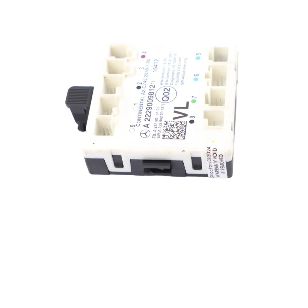 Módulo puerta Mercedes A205 X253 C217 delantera izquierda control para con número de pieza A2229009812 Módulo puerta Mercedes A205 X253 C217 delantera izquierda control - SKU A2229009812 - Número de pieza A2229009812