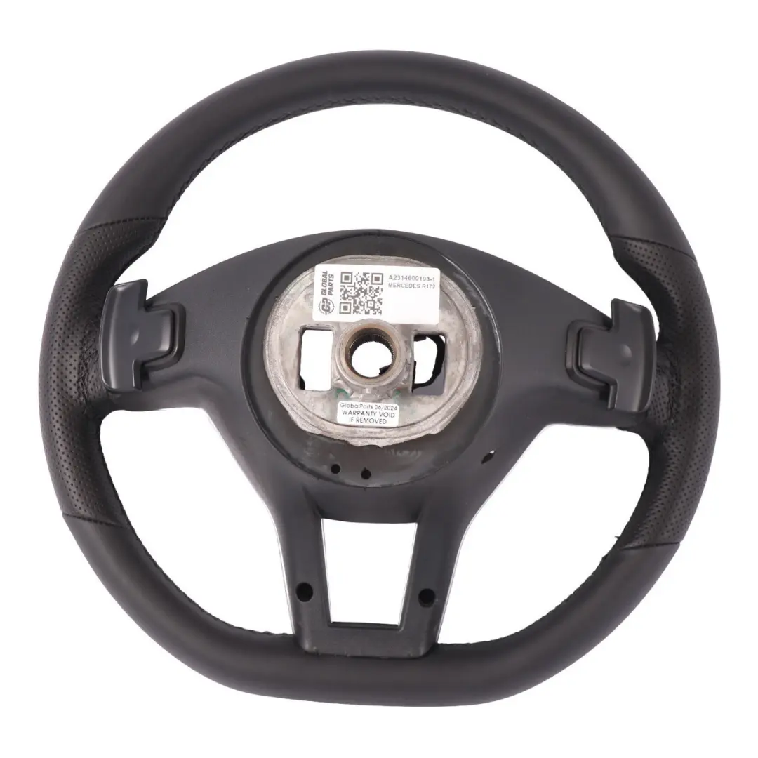Mercedes SLK R172 Kierownica NOWA Czarna Skóra Łopatki Multifunkcja - SKU A2314600103-1 - Numer Części A2314600103