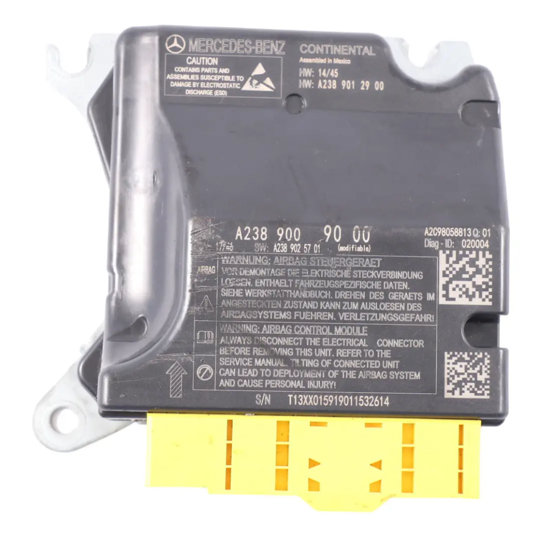 Air Module Mercedes A205 A238 A217 SRS Protection Control Unit - SKU A2389009000 - Part number A2389009000