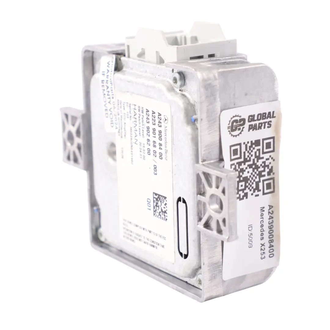 Module d'amplification audio arrière Harman pour Mercedes GLC X253 à propos du numéro de pièce A2439008400 Mercedes GLC X253 Module d'amplification audio arrière Harman - SKU A2439008400 - Numéro de pièce A2439008400