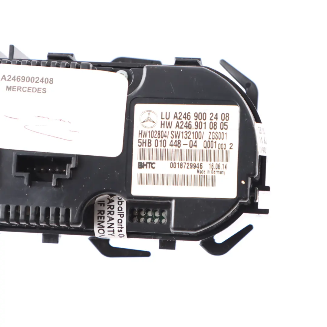 Interruttore AC Pannello Aria Condizionata per Mercedes GLA 250 X156 con numero di parte A2469002408 Mercedes GLA 250 X156 Interruttore AC Pannello Aria Condizionata - SKU A2469002408 - Numero di parte A2469002408