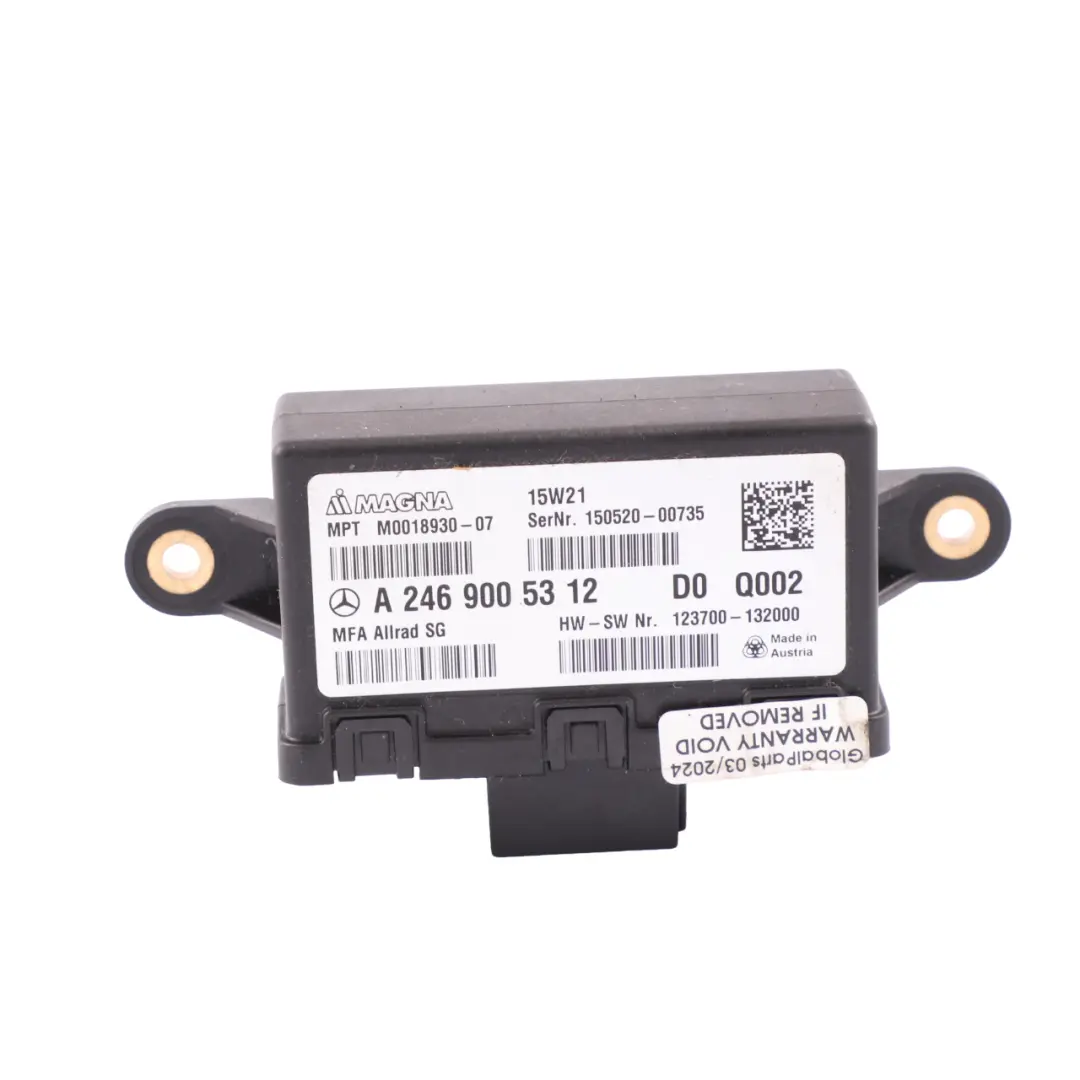 Relaissteuergerät Modul für Mercedes X117 X156 W246 mit Teilenummer A2469005312 Mercedes X117 X156 W246 Relaissteuergerät Modul - SKU A2469005312 - Teilenummer A2469005312