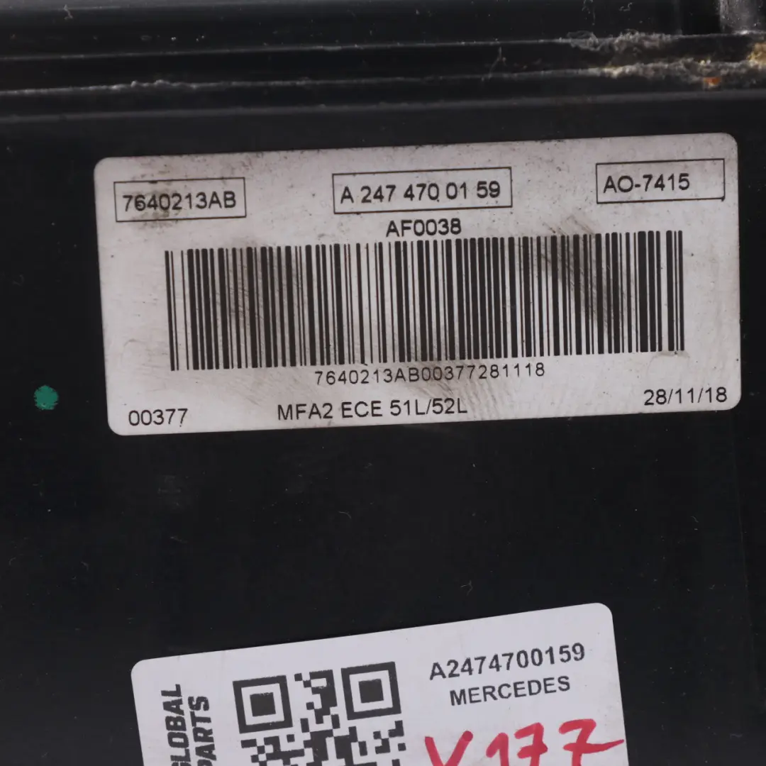  Filtre à charbon actif Mercedes V177 A220 Petrol M260 M282 EVAP - SKU A2474700159 - Numéro de pièce A2474700159