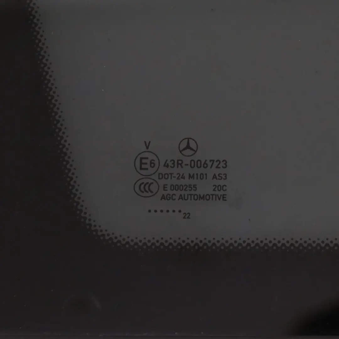 Mercedes H243 SUV Side Fixed Window Rear Left N/S Tinted AS3 - SKU A2476705901 - Part number A2476705901