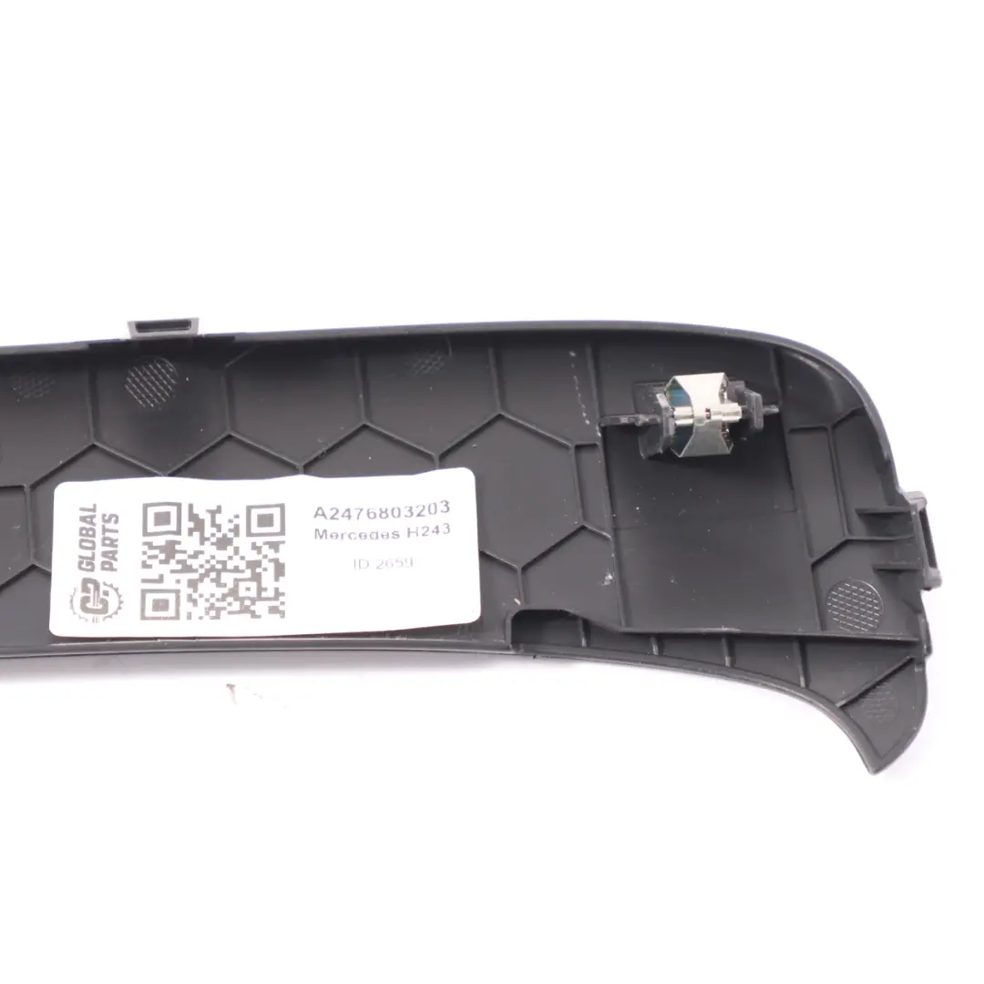 Cubierta salpicadero Mercedes H243 W247 Consola Panel ajuste Negro para con número de pieza A2476803203 Cubierta salpicadero Mercedes H243 W247 Consola Panel ajuste Negro - SKU A2476803203 - Número de pieza A2476803203