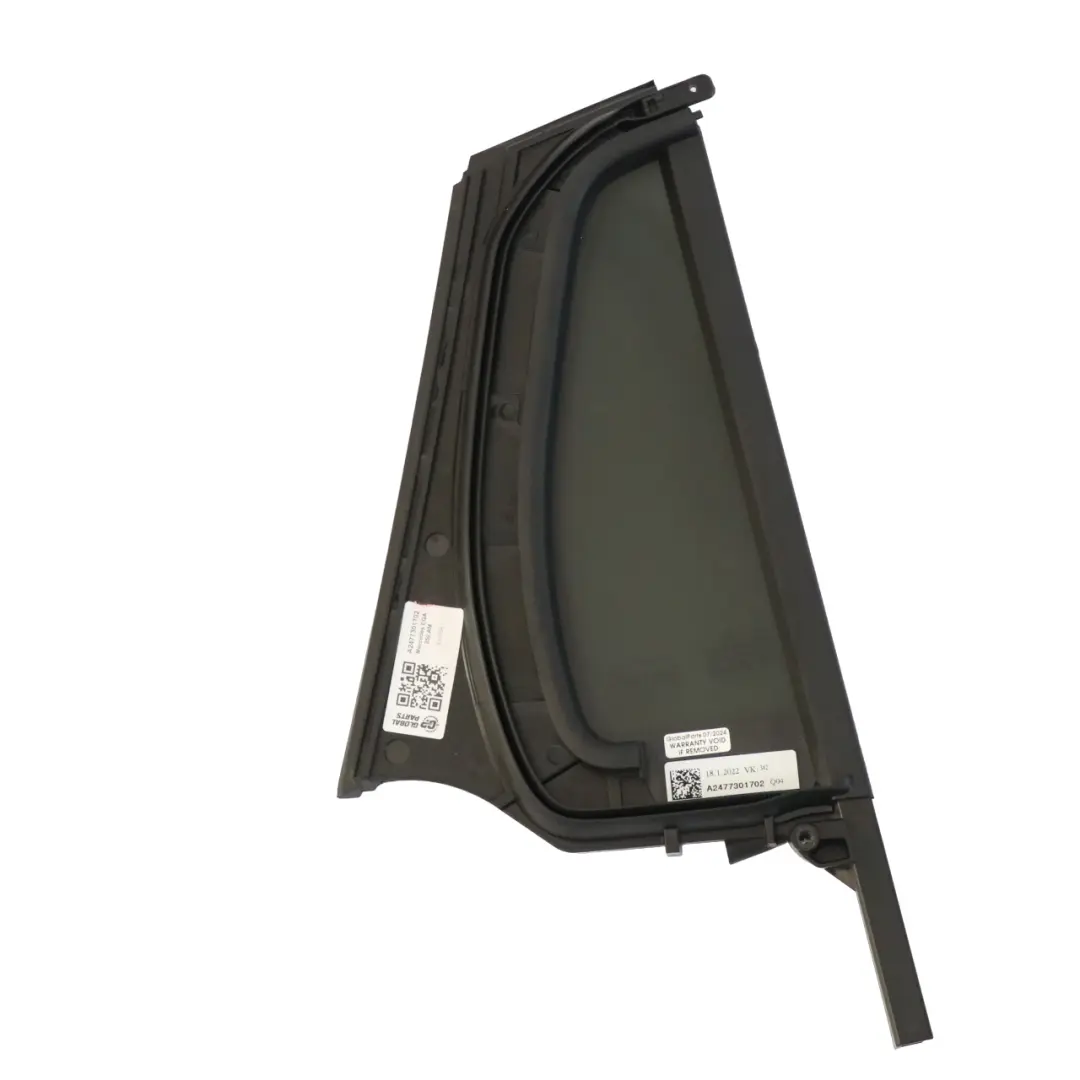 Side Glass Window Fixed Rear Door Left N/S Tinted AS3 to Mercedes H243 with Part number A2477301702 Mercedes H243 Side Glass Window Fixed Rear Door Left N/S Tinted AS3 - SKU A2477301702 - Part number A2477301702