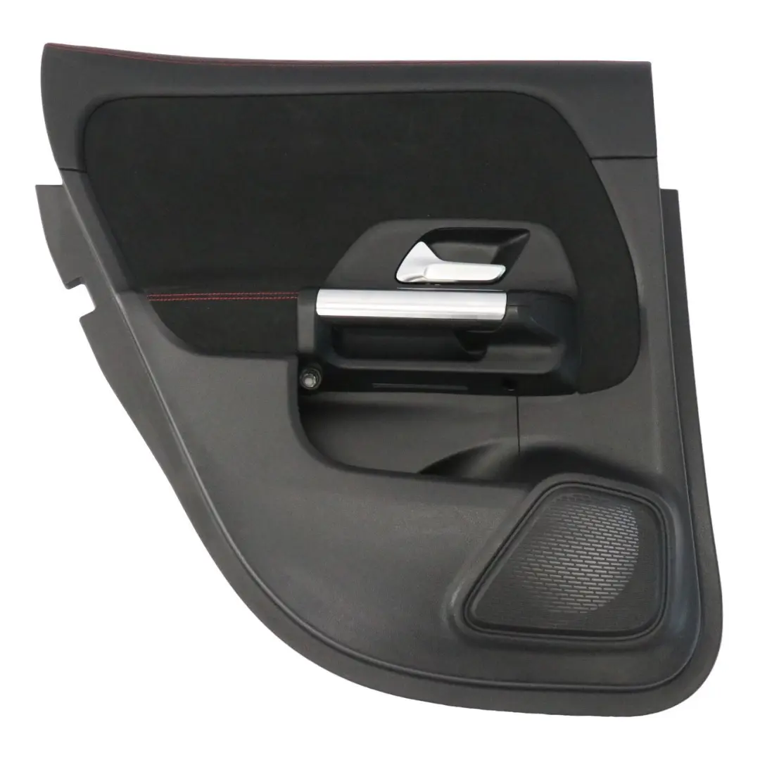 Mercedes H243 Panel la tarjeta puerta trasera izquierda Negro detalles en rojo - SKU A2477302301 - Número de pieza A2477302301