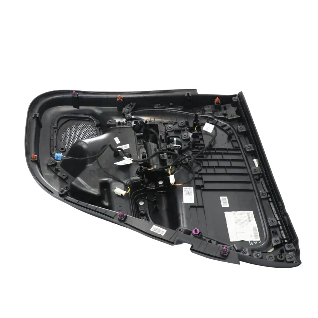 Door Card Panel Rear Left N/S Black Red Accents to Mercedes H243 with Part number A2477302301 Mercedes H243 Door Card Panel Rear Left N/S Black Red Accents - SKU A2477302301 - Part number A2477302301