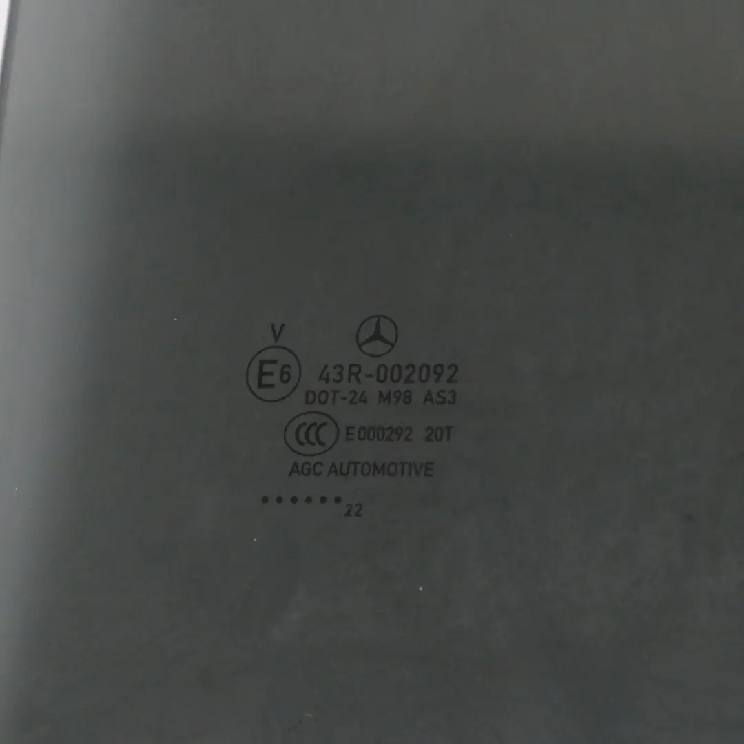 Mercedes H243 EQA Side Glass Window Rear Door Left N/S Tinted AS3 - SKU A2477357500 - Part number A2477357500