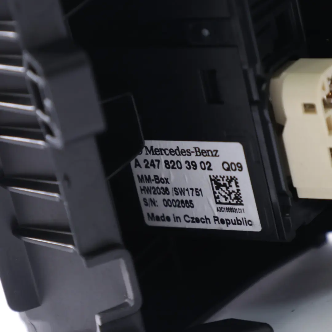 Mercedes W177 W247 Presa USB Plug Pannello di Controllo Connessione - SKU A2478203902-1 - Numero di parte A2478203902