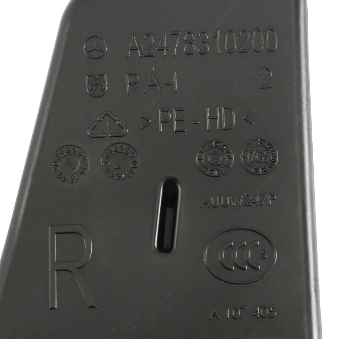  Luftkanal Mercedes C118 W177 W247 Hinterer Lüftungskanal Rechts - SKU A2478310200 - Teilenummer A2478310200