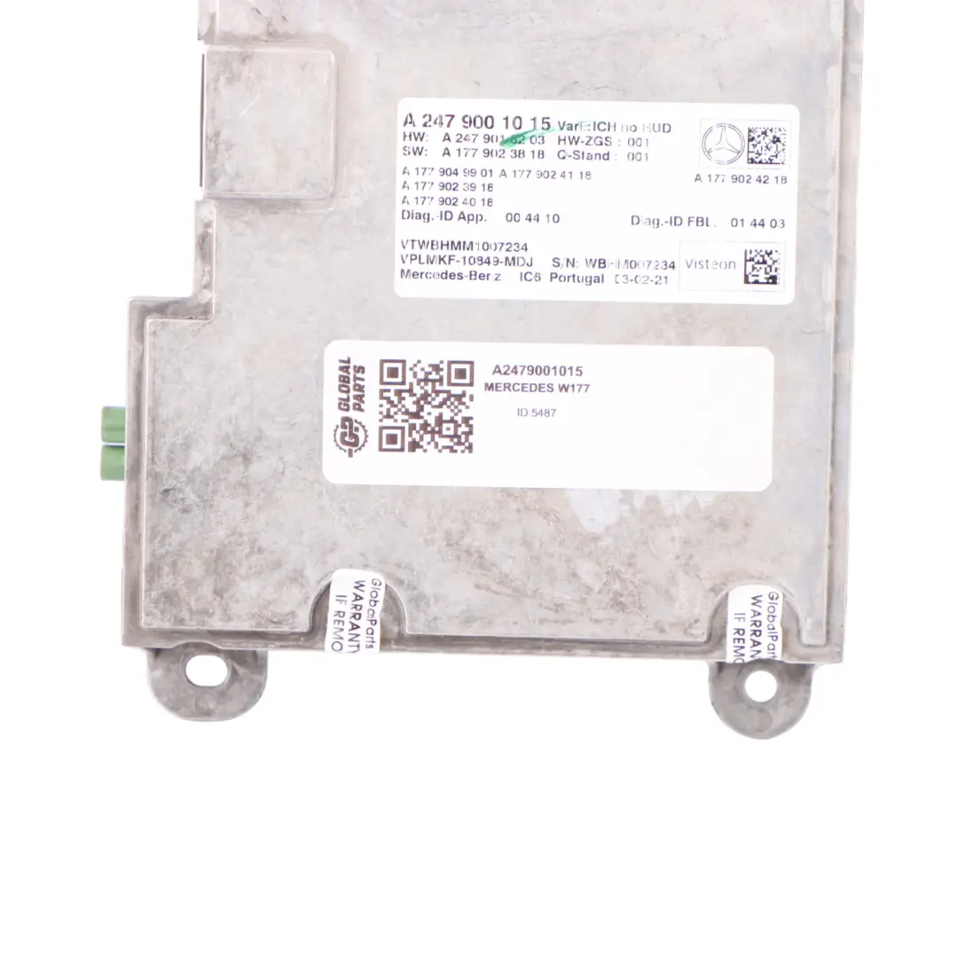  Instrument Cluster Module Mercedes W177 C118 Speedo Gauges Control - SKU A2479001015 - Part number A2479001015