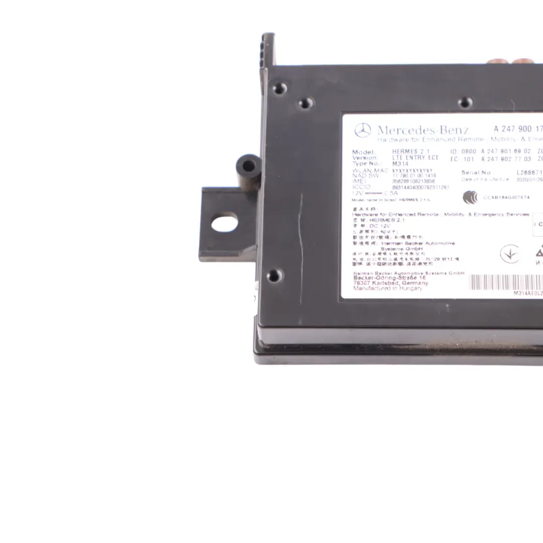 W907 Radio Control Unit Modulo ECU per Mercedes con numero di parte A2479001709 Mercedes W907 Radio Control Unit Modulo ECU - SKU A2479001709 - Numero di parte A2479001709