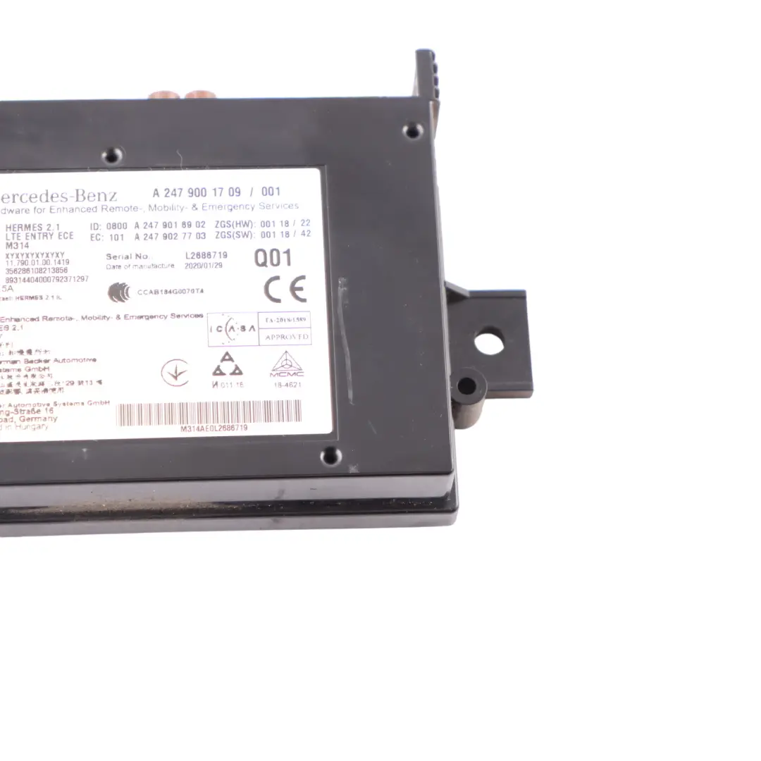 W907 Radio Control Unit Modulo ECU per Mercedes con numero di parte A2479001709 Mercedes W907 Radio Control Unit Modulo ECU - SKU A2479001709 - Numero di parte A2479001709