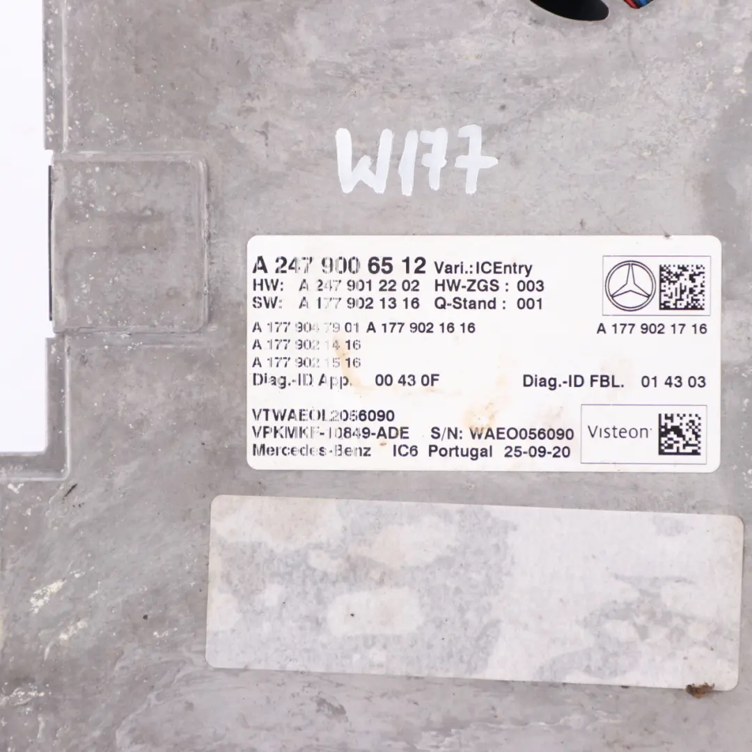 Speedometer Instrument Cluster Control Unit to Mercedes C118 W177 W247 with Part number A2479006512 Mercedes C118 W177 W247 Speedometer Instrument Cluster Control Unit - SKU A2479006512 - Part number A2479006512