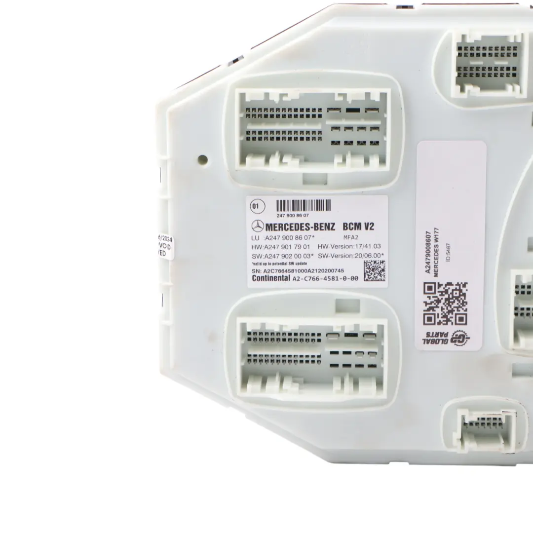  SAM Module Mercedes W177 W247 Front SAM Body Comfort Control Unit - SKU A2479008607 - Part number A2479008607
