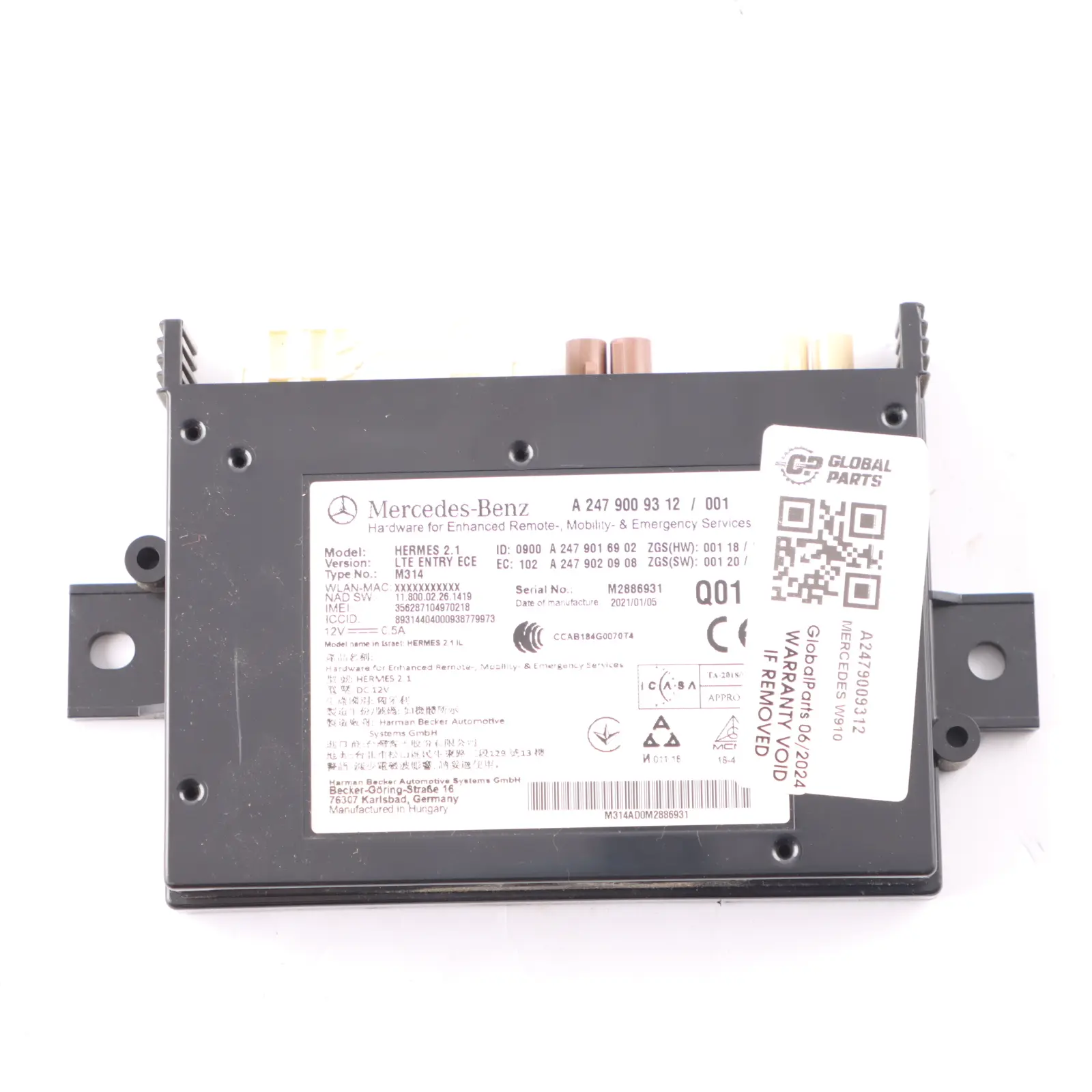 Mercedes W910 Módulo Telemática Comunicación Blutooth Control A2479009312