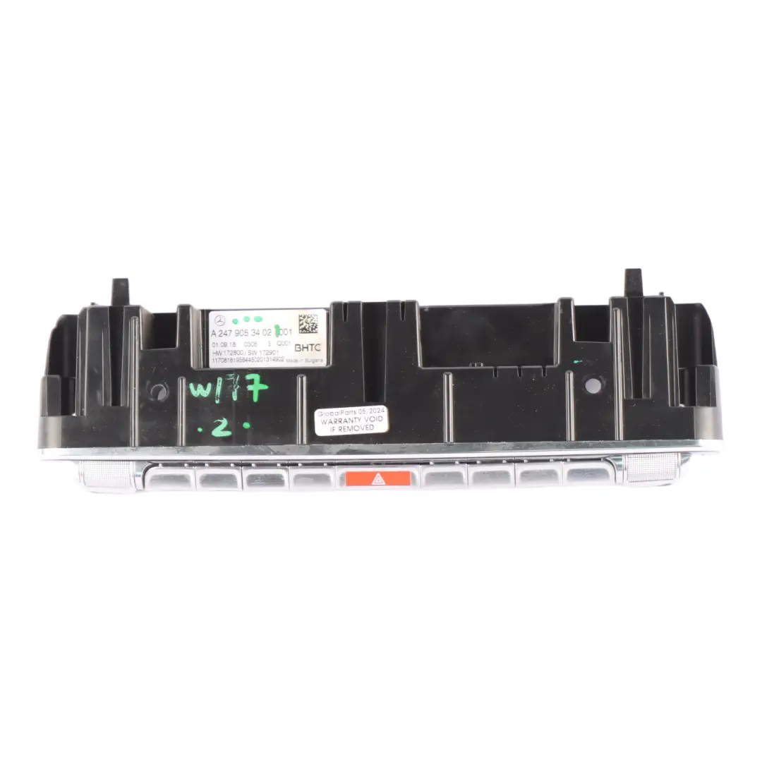 Mercedes W177 Climate Heater Control Unit A/C Air Con Switch Panel - SKU A2479053402 - Part number A2479053402