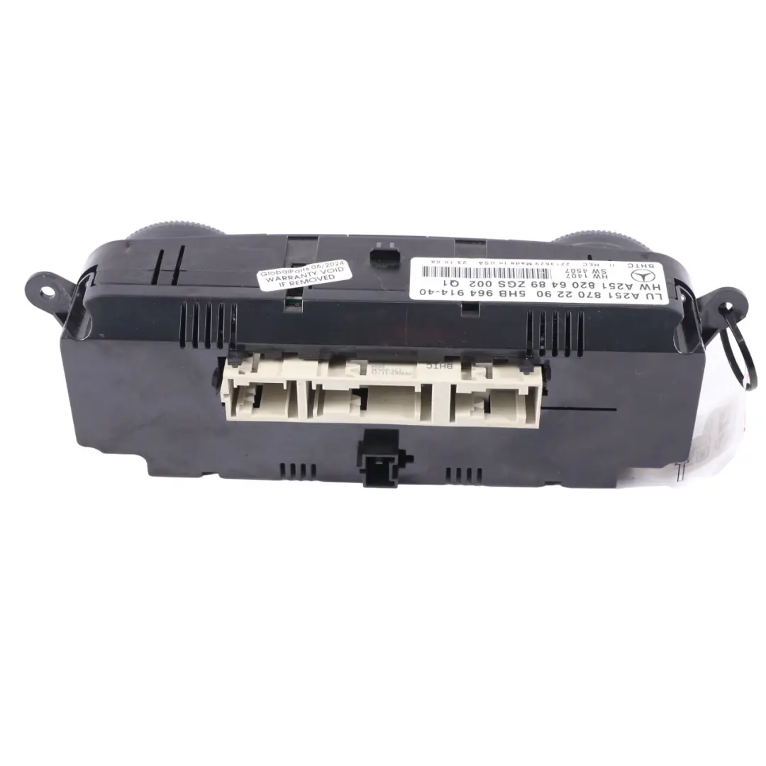 Mercedes W164 aria condizionata modulo di controllo del clima unità - SKU A2518702290 - Numero di parte A2518702290