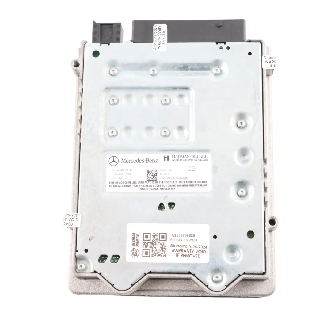 Sound Audio Amplifier Module Harman to Mercedes W164 with Part number A2518706689 Mercedes W164 Sound Audio Amplifier Module Harman - SKU A2518706689 - Part number A2518706689