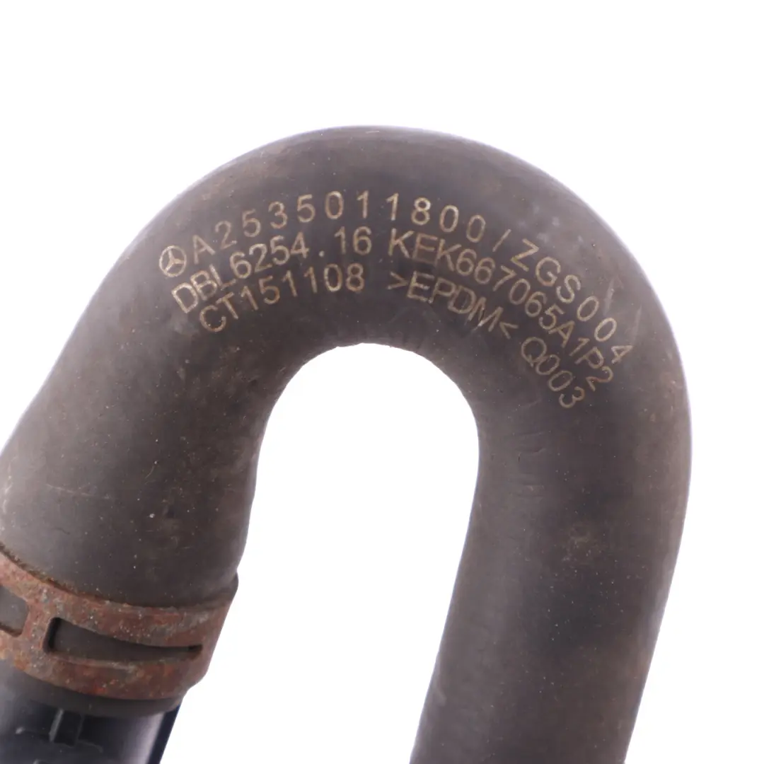 Coolant Hose Water Auxiliary Pipe to Mercedes W204 with Part number A2535011800 Mercedes W204 Coolant Hose Water Auxiliary Pipe - SKU A2535011800 - Part number A2535011800