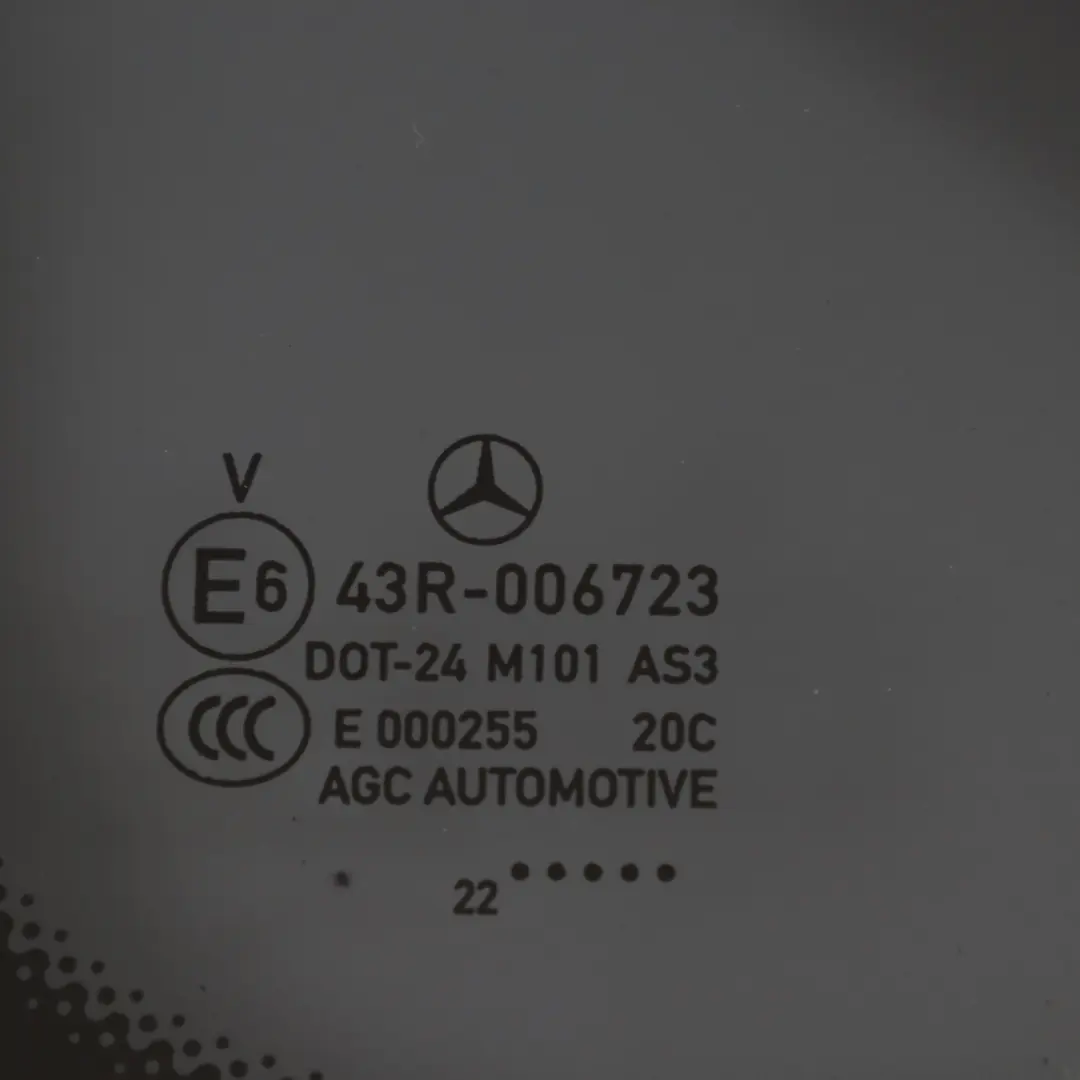 Mercedes GLC C253 Feste Seitenscheibe Glas Hinten Links Getönt AS3 - SKU A2536702701 - Teilenummer A2536702701