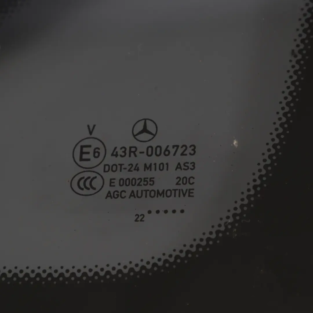 Mercedes GLC C253 Vitre latérale fixe arrière droite teintée AS3 - SKU A2536702801 - Numéro de pièce A2536702801