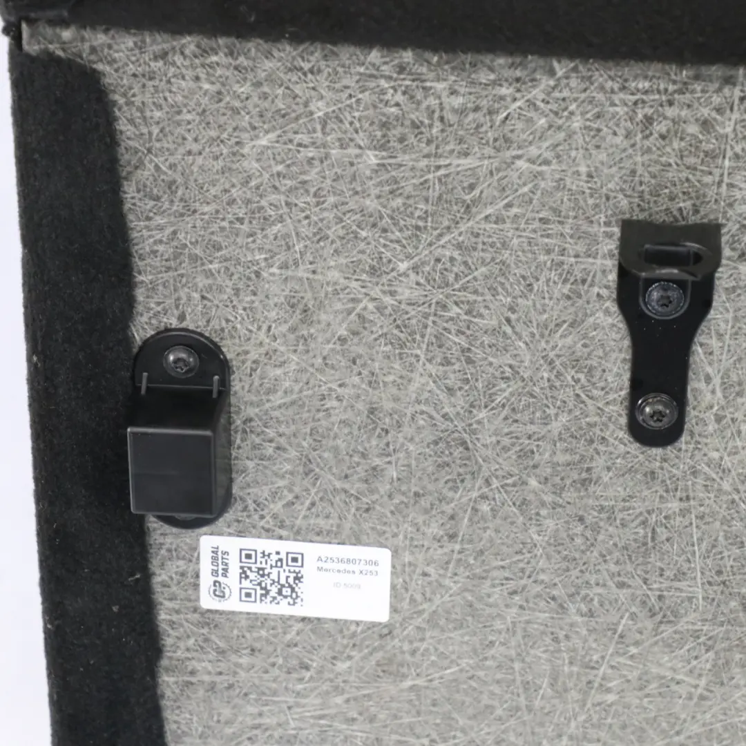 Maletero Suelo Trasero Alfombra Negro para Mercedes GLC X253 con número de pieza A2536807306 Mercedes GLC X253 Maletero Suelo Trasero Alfombra Negro - SKU A2536807306 - Número de pieza A2536807306