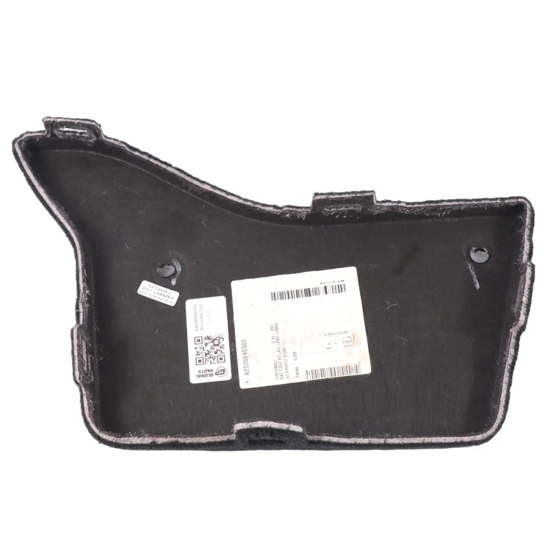 Trunk Floor Cover Panel Trim Rear Left N/S to Mercedes GLC C253 with Part number A2536840500 Mercedes GLC C253 Trunk Floor Cover Panel Trim Rear Left N/S - SKU A2536840500 - Part number A2536840500