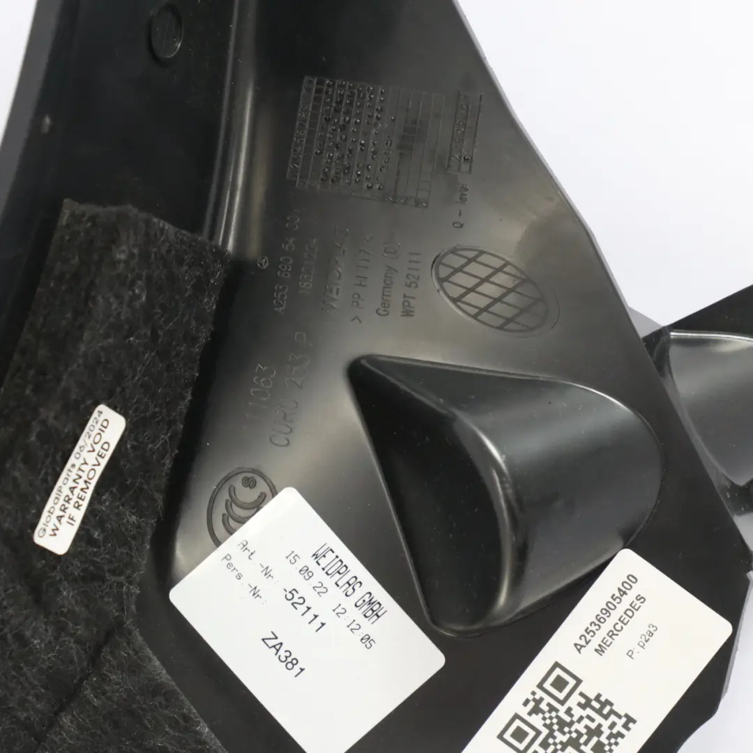 Pannello sedile Mercedes C253 C293 posteriore destro Coprire Nero per con numero di parte A2536905400 Pannello sedile Mercedes C253 C293 posteriore destro Coprire Nero - SKU A2536905400 - Numero di parte A2536905400