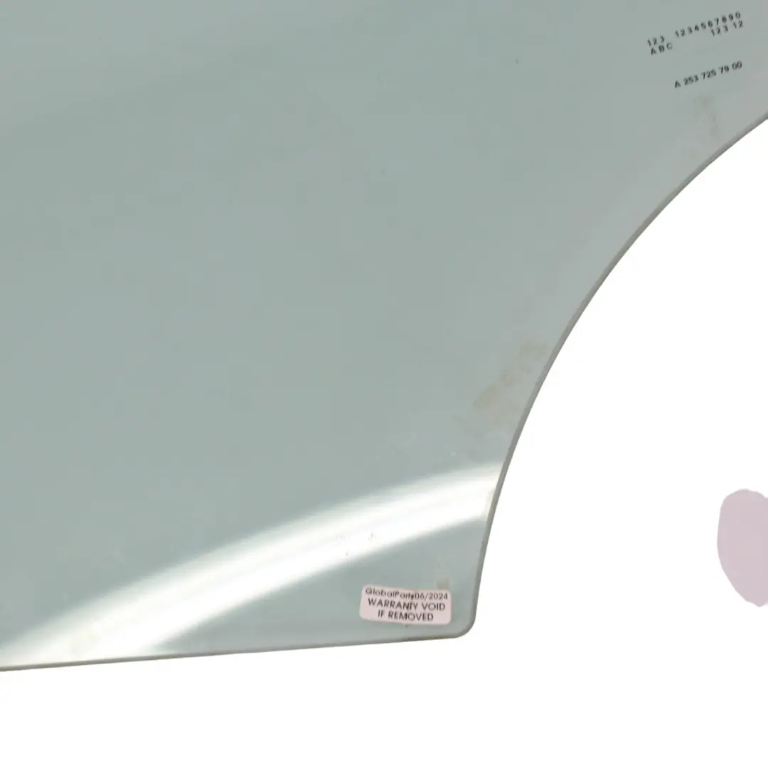 Side Glass Window Front Door Left N/S AS2 to Mercedes GLC C253 Coupe with Part number A2537257900 Mercedes GLC C253 Coupe Side Glass Window Front Door Left N/S AS2 - SKU A2537257900 - Part number A2537257900