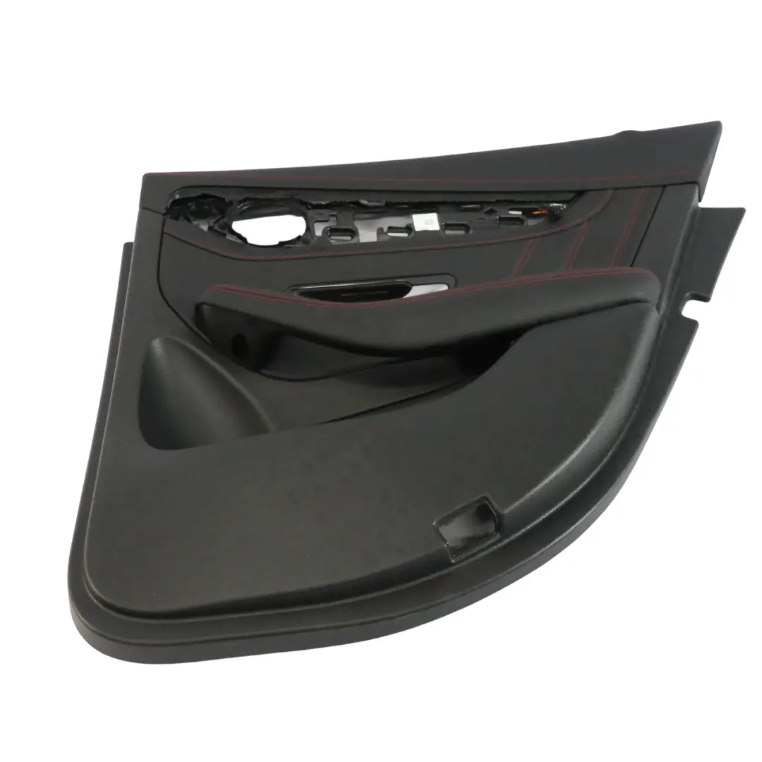 Türkarte Hinten Rechts Trim Kunstleder Rot Gewinde AMG für Mercedes GLC C253 mit Teilenummer A2537301603 Mercedes GLC C253 Türkarte Hinten Rechts Trim Kunstleder Rot Gewinde AMG - SKU A2537301603 - Teilenummer A2537301603