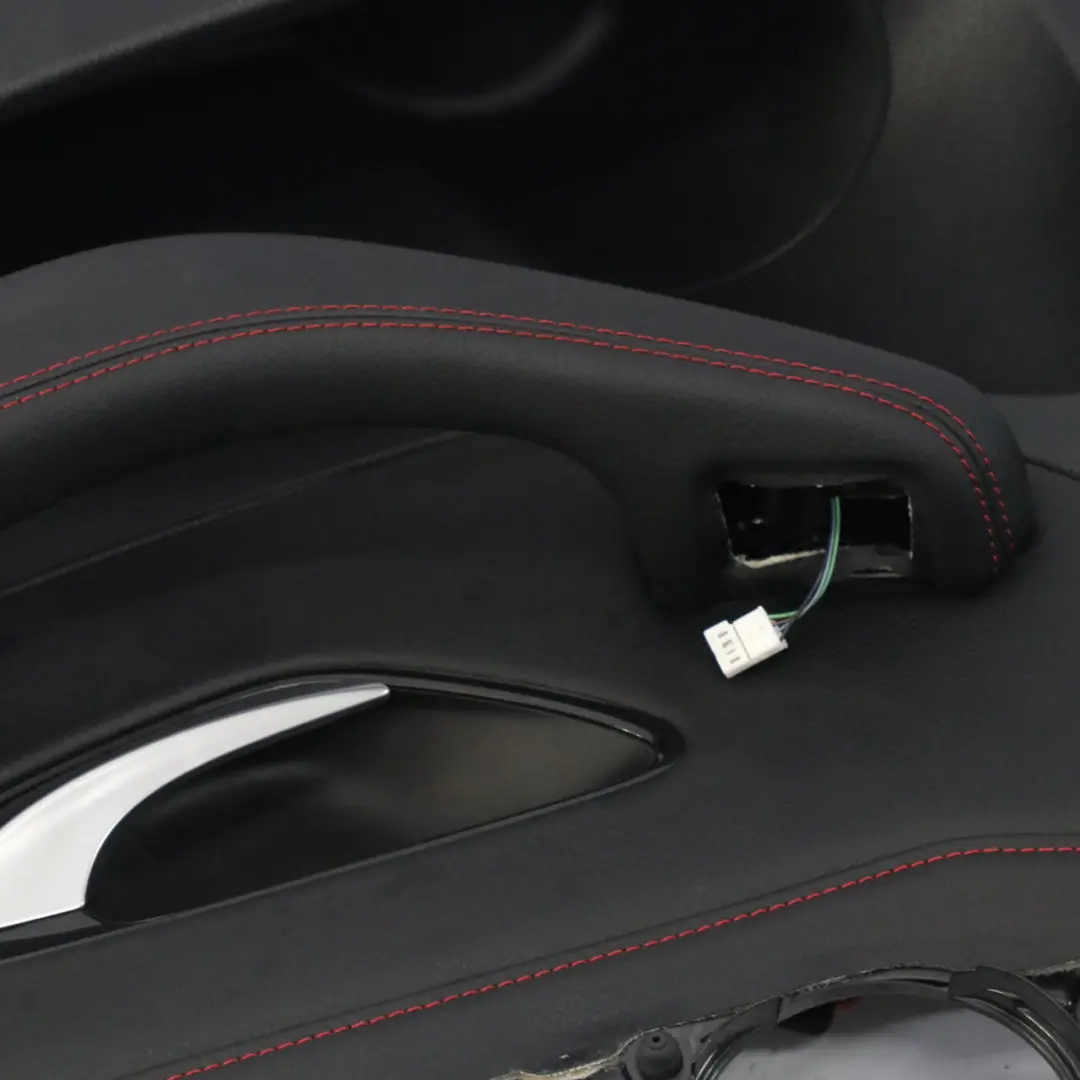 Door Card Rear Right O/S Trim Imitation Leather Red Thread AMG to Mercedes GLC C253 with Part number A2537301603 Mercedes GLC C253 Door Card Rear Right O/S Trim Imitation Leather Red Thread AMG - SKU A2537301603 - Part number A2537301603